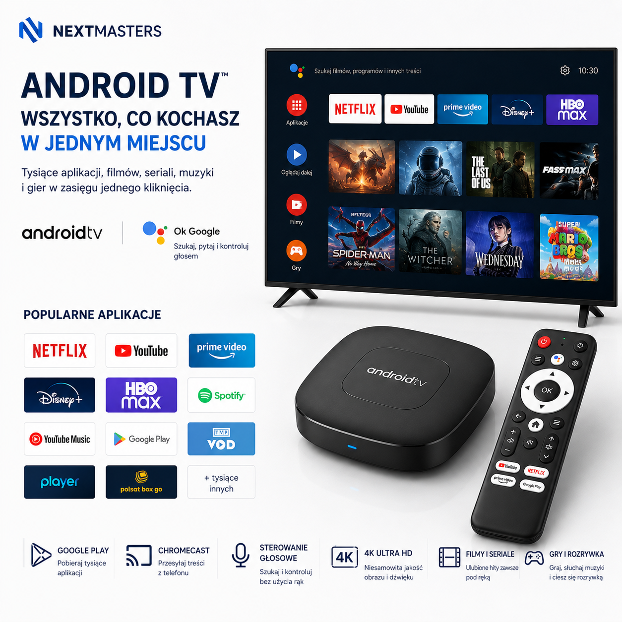NextSmart™ | StreamBox 4K z AndroidTv