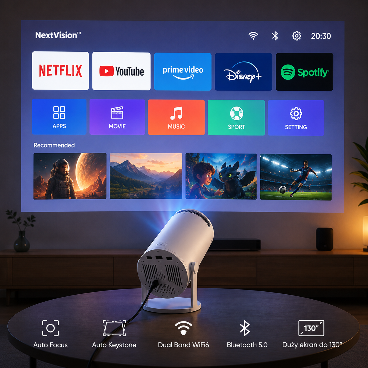 NextVision™ | Projektor Domowy 4k